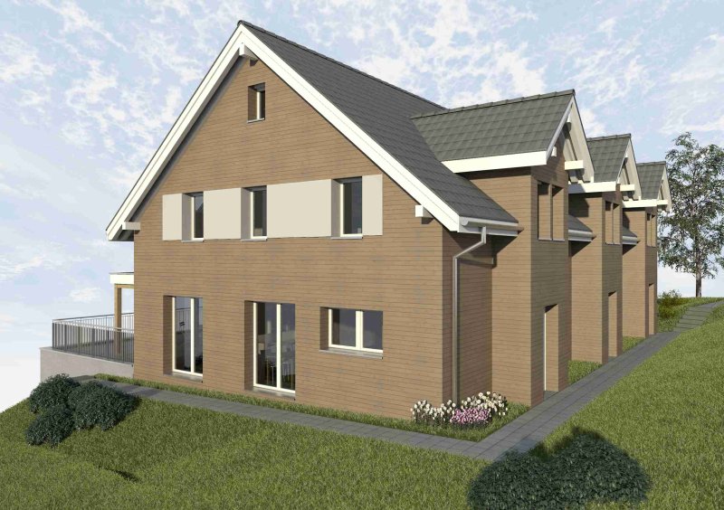 New construction of 3 family house in Riedstätt